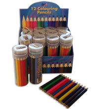 Load image into Gallery viewer, 12 Half Size Colour Pencils/Tin
